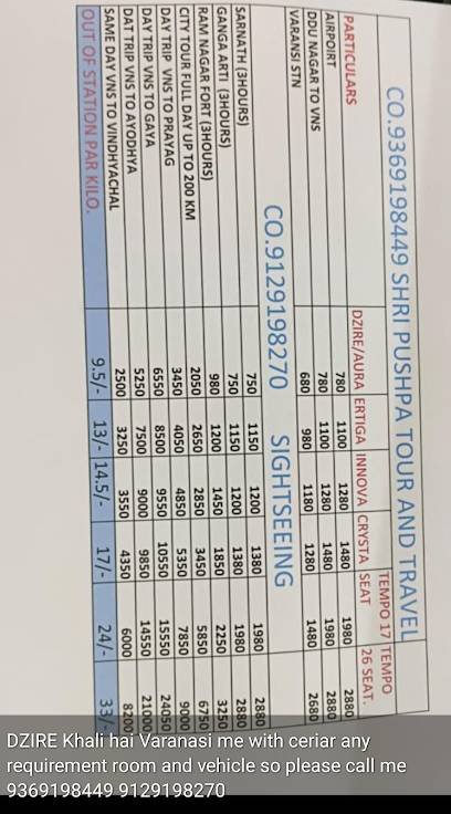 Shri Pushpa tour and travels