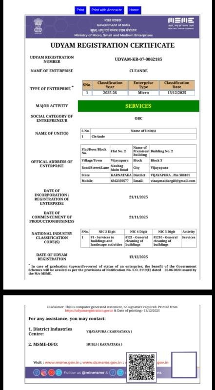 Udyam Registration Certificate