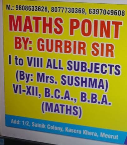 Maths point by Gurbir Sir